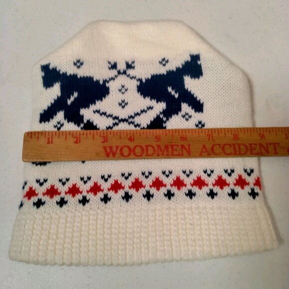 Vintage 1990s Ski Beanie Boggin Winter Hat Small Acrylic Knit Skiers Nordic - Picture 11 of 11